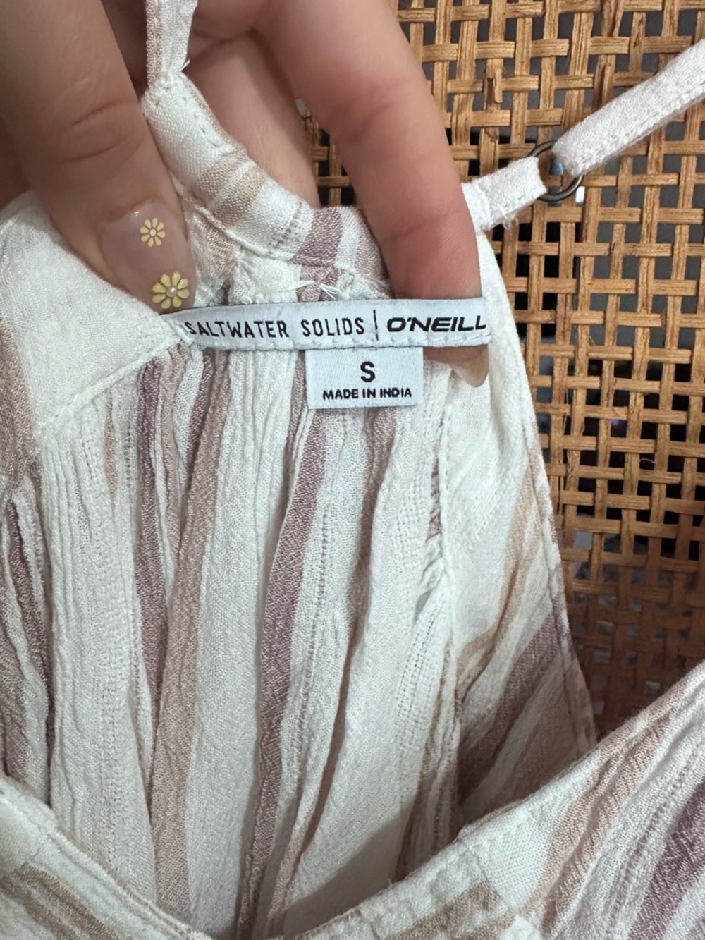 O'Neill Saltwater Solids Striped Swim Coverup - Picture 3 of 3